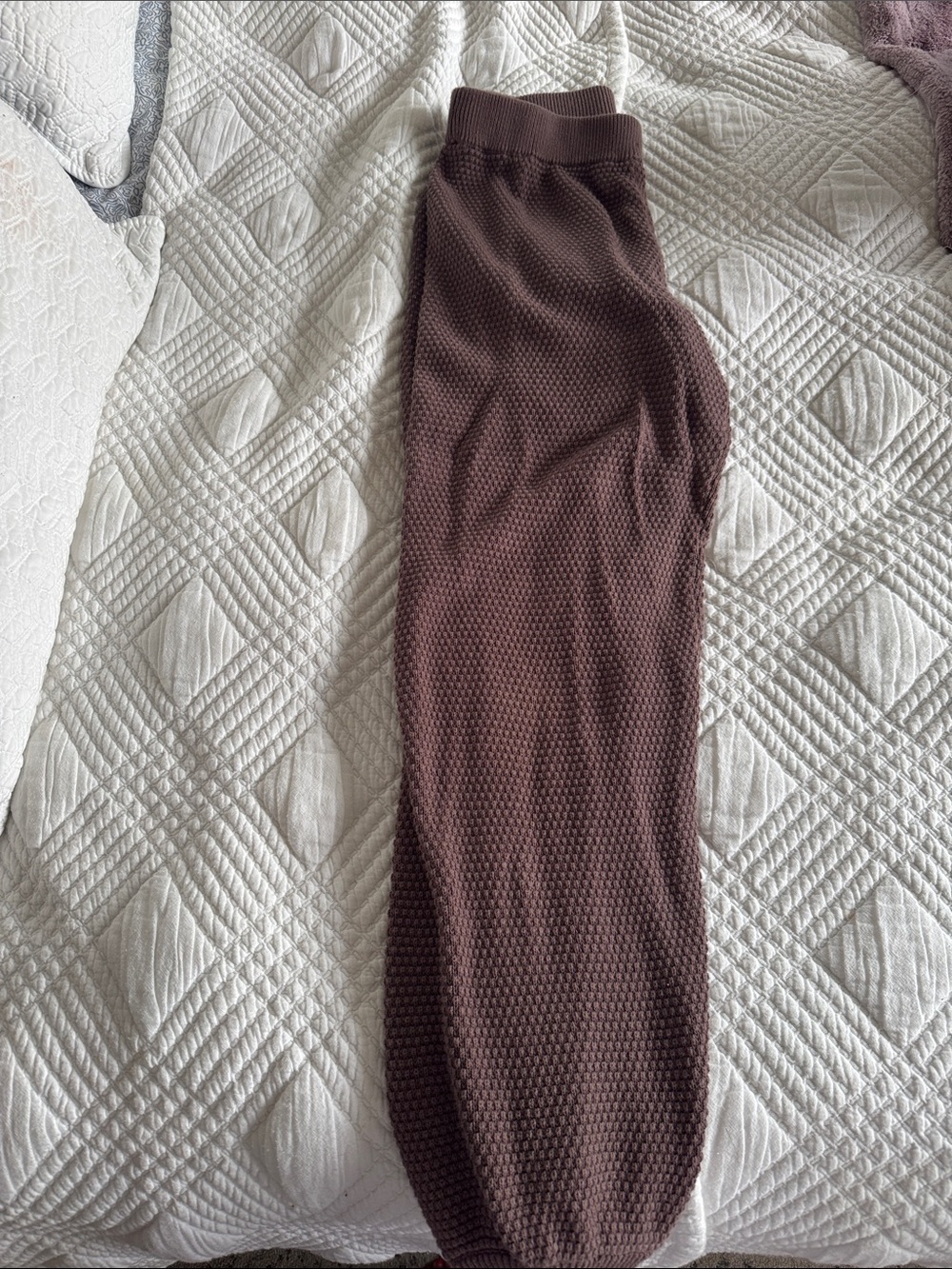 Free People Button-Front Chunky Knit Cardigan in Mauve Brown - Picture 2 of 5